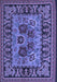 Machine Washable Persian Blue Traditional Rug, wshtr926blu