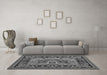 Machine Washable Persian Gray Traditional Rug in a Living Room,, wshtr926gry