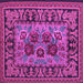 Square Machine Washable Persian Purple Traditional Area Rugs, wshtr926pur