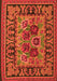 Serging Thickness of Machine Washable Persian Orange Traditional Area Rugs, wshtr926org