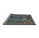 Sideview of Machine Washable Persian Light Blue Traditional Rug, wshtr926lblu