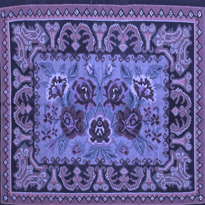Square Persian Blue Traditional Rug, tr926blu