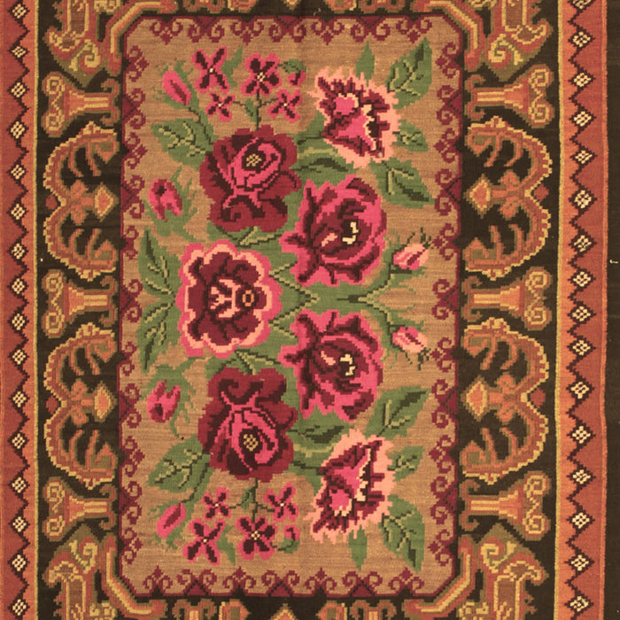 Machine Washable Persian Brown Traditional Rug, wshtr926brn