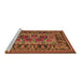 Sideview of Machine Washable Persian Brown Traditional Rug, wshtr926brn