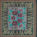 Square Persian Light Blue Traditional Rug, tr926lblu