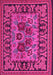 Machine Washable Persian Pink Traditional Rug, wshtr926pnk