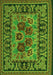 Serging Thickness of Machine Washable Persian Green Traditional Area Rugs, wshtr926grn