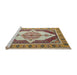 Sideview of Machine Washable Traditional Sienna Brown Rug, wshtr927