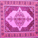 Square Persian Pink Traditional Rug, tr927pnk