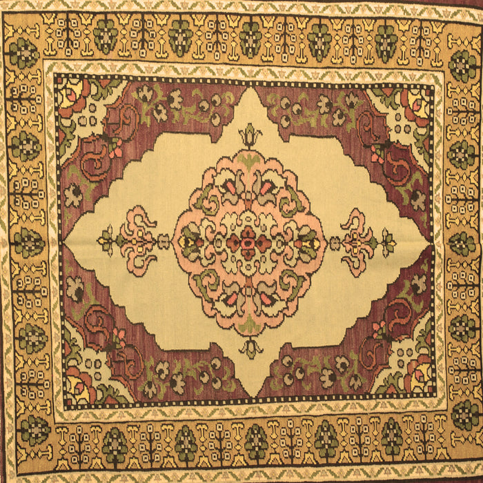 Square Machine Washable Persian Brown Traditional Rug, wshtr927brn