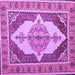 Square Persian Purple Traditional Rug, tr927pur