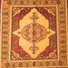 Serging Thickness of Persian Orange Traditional Rug, tr927org