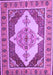 Machine Washable Persian Purple Traditional Area Rugs, wshtr927pur