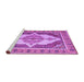 Sideview of Machine Washable Persian Purple Traditional Area Rugs, wshtr927pur