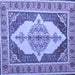 Square Persian Blue Traditional Rug, tr927blu