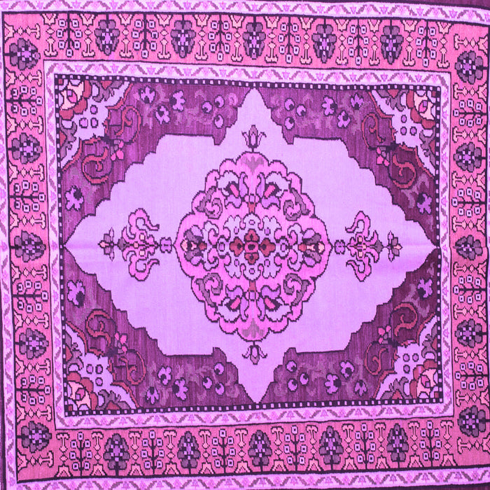 Square Machine Washable Persian Purple Traditional Area Rugs, wshtr927pur