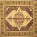 Square Persian Brown Traditional Rug, tr927brn