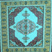 Square Persian Light Blue Traditional Rug, tr927lblu