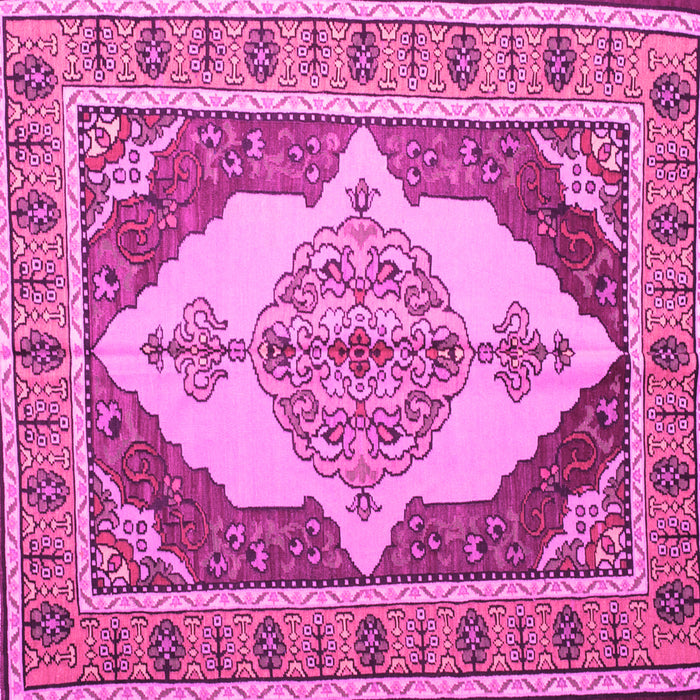 Square Machine Washable Persian Pink Traditional Rug, wshtr927pnk