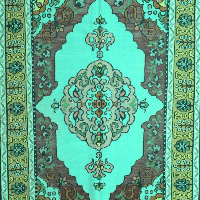 Machine Washable Persian Turquoise Traditional Area Rugs, wshtr927turq