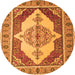 Square Persian Orange Traditional Rug, tr927org