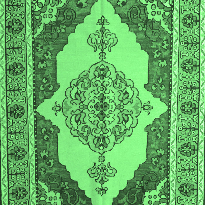 Machine Washable Persian Emerald Green Traditional Area Rugs, wshtr927emgrn