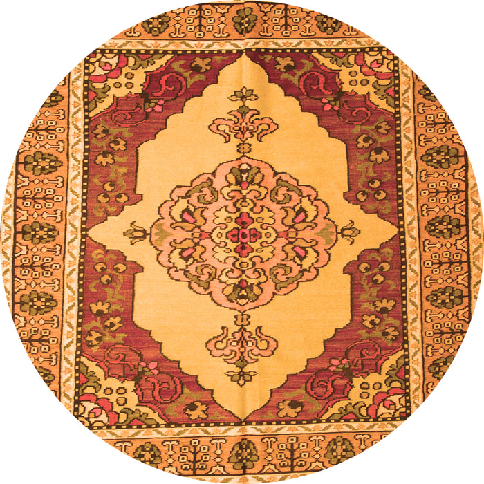 Machine Washable Persian Orange Traditional Area Rugs, wshtr927org