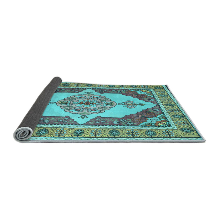 Sideview of Persian Light Blue Traditional Rug, tr927lblu