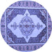 Round Persian Blue Traditional Rug, tr927blu