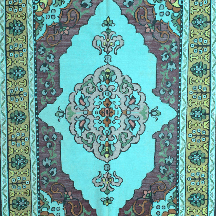 Machine Washable Persian Light Blue Traditional Rug, wshtr927lblu