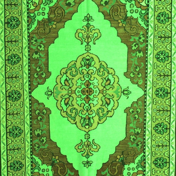 Serging Thickness of Machine Washable Persian Green Traditional Area Rugs, wshtr927grn