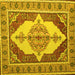 Square Persian Yellow Traditional Rug, tr927yw