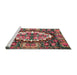 Sideview of Machine Washable Traditional Brown Rug, wshtr928