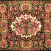 Square Persian Brown Traditional Rug, tr928brn