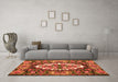 Machine Washable Persian Orange Traditional Area Rugs in a Living Room, wshtr928org