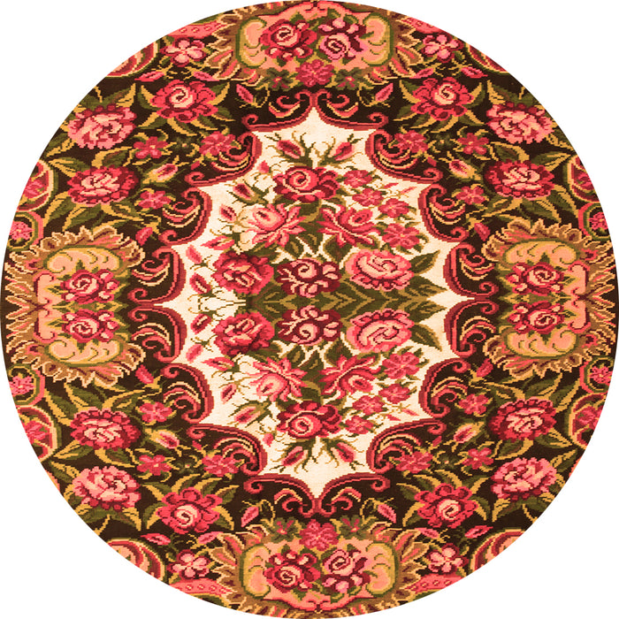 Square Persian Orange Traditional Rug, tr928org