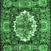 Square Persian Emerald Green Traditional Rug, tr928emgrn