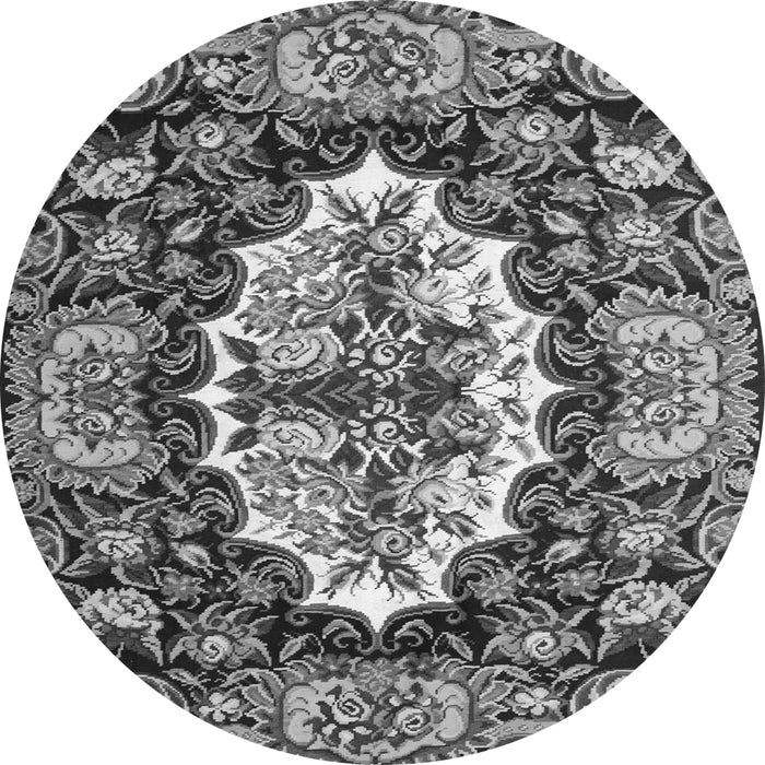 Machine Washable Persian Gray Traditional Rug, wshtr928gry