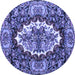 Round Persian Blue Traditional Rug, tr928blu