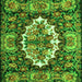 Serging Thickness of Persian Green Traditional Rug, tr928grn