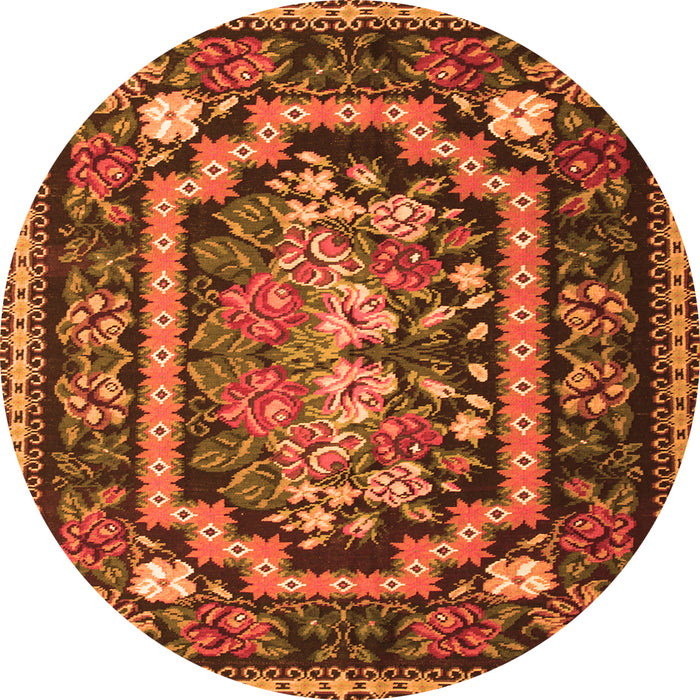 Square Medallion Orange French Rug, tr929org