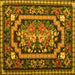 Square Medallion Yellow French Rug, tr929yw