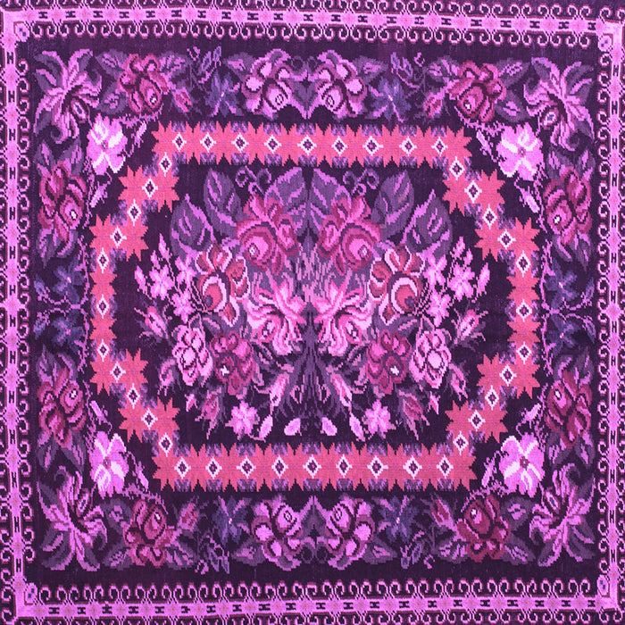 Square Medallion Purple French Rug, tr929pur