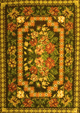 Medallion Yellow French Rug, tr929yw