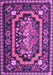 Machine Washable Medallion Purple French Area Rugs, wshtr929pur