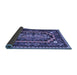 Sideview of Medallion Blue French Rug, tr929blu