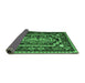 Sideview of Medallion Emerald Green French Rug, tr929emgrn