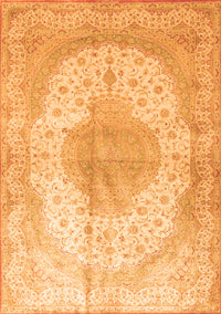 Medallion Orange Traditional Rug, tr92org