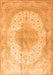 Medallion Orange Traditional Rug, tr92org