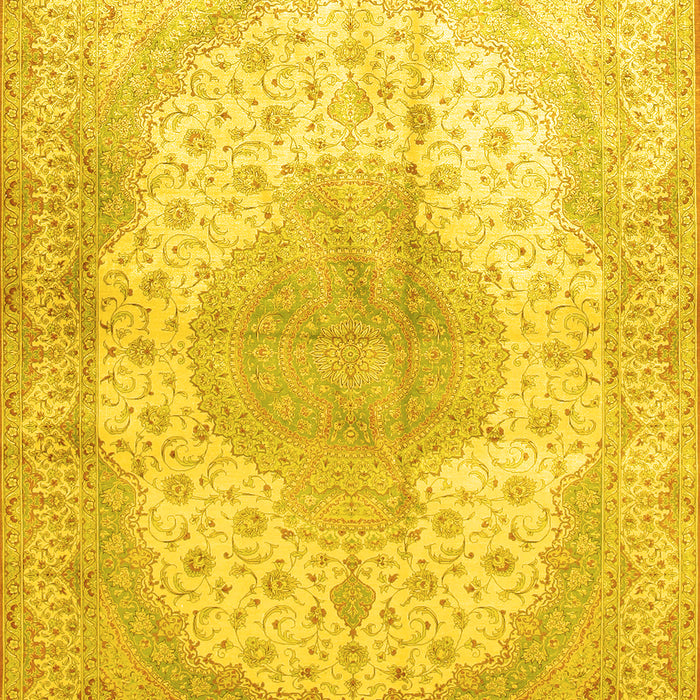 Medallion Yellow Traditional Rug, tr92yw